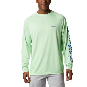 Columbia PFG Terminal Tackle Long Sleeve, Sudaderas Azules Para Hombre | 137458-IVL